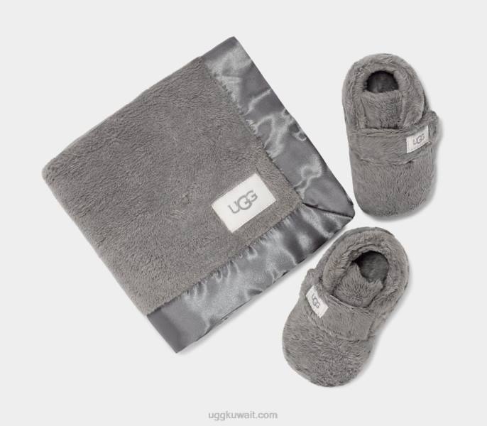 Bixbee bootie and lovey blanket فحم طفل UGG 08HB2010