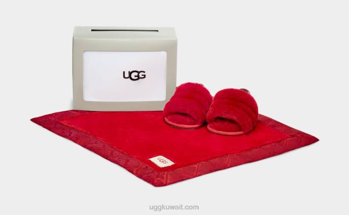 زغب شريحة نعم ومحبوب السامبا الأحمر طفل UGG 08HB2217