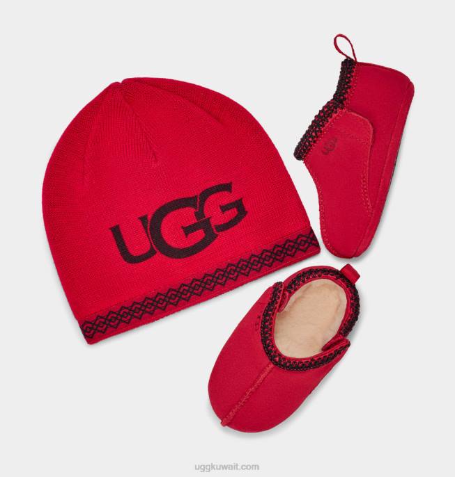 تاسمان وقبعة صغيرة السامبا الأحمر طفل UGG 08HB336