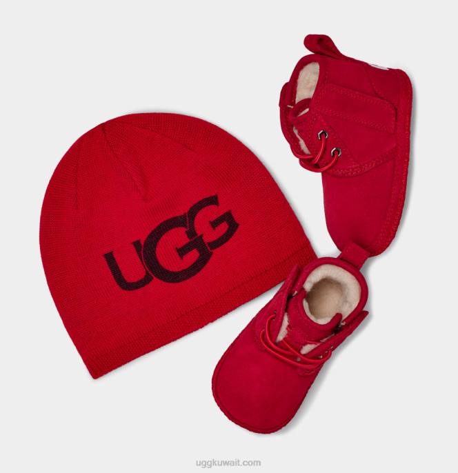 نيوميل وقبعة صغيرة السامبا الأحمر طفل UGG 08HB337