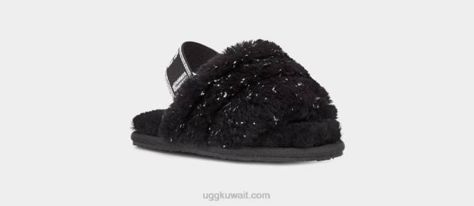 زغب نعم البريق المعدني أسود الأطفال الصغار UGG 08HB1995