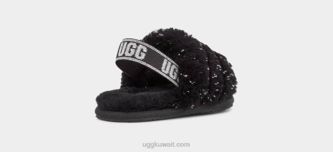 زغب نعم البريق المعدني أسود الأطفال الصغار UGG 08HB1995