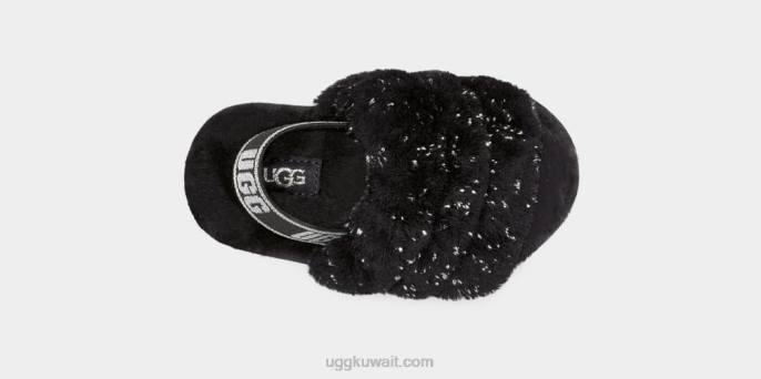 زغب نعم البريق المعدني أسود الأطفال الصغار UGG 08HB1995