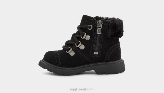 أزيل المسافر الطقس جلد الغزال الأسود الأطفال الصغار UGG 08HB2002