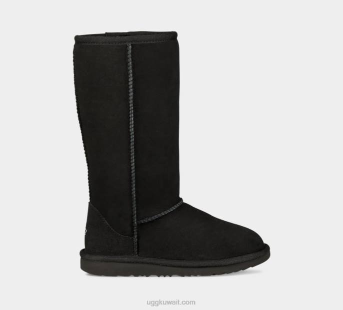حذاء طويل كلاسيكي II أسود أطفال UGG 08HB1717