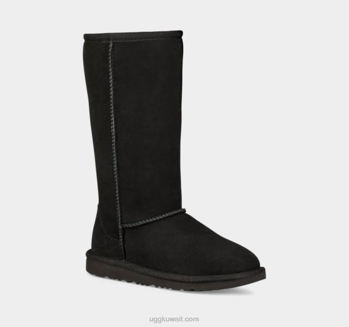 حذاء طويل كلاسيكي II أسود أطفال UGG 08HB1717