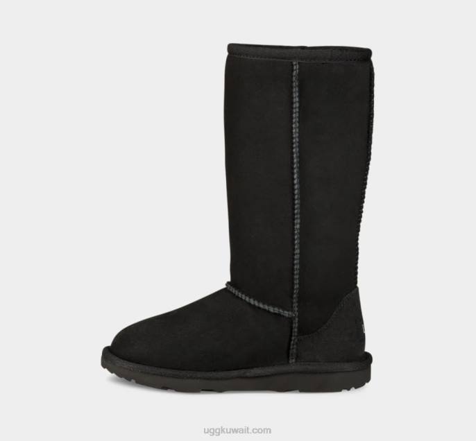 حذاء طويل كلاسيكي II أسود أطفال UGG 08HB1717