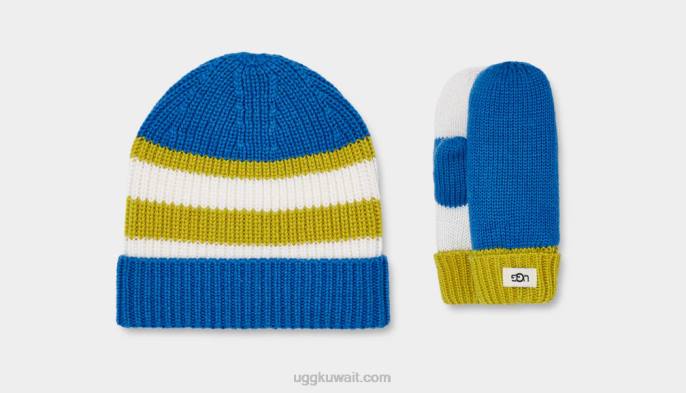 مجموعة قبعة صغيرة وقفازات ملونة الغوص متعدد أطفال UGG 08HB1763