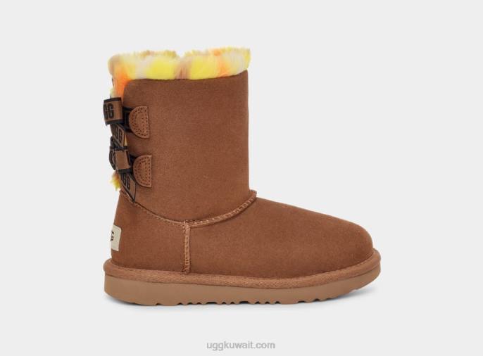 بيلي القوس منقوشة فاسق كستناء أطفال UGG 08HB1773