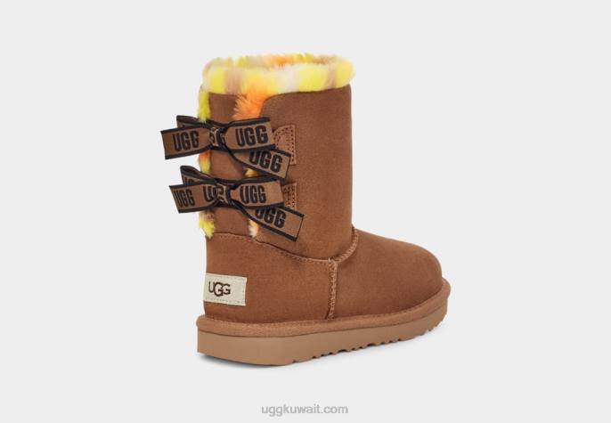 بيلي القوس منقوشة فاسق كستناء أطفال UGG 08HB1773