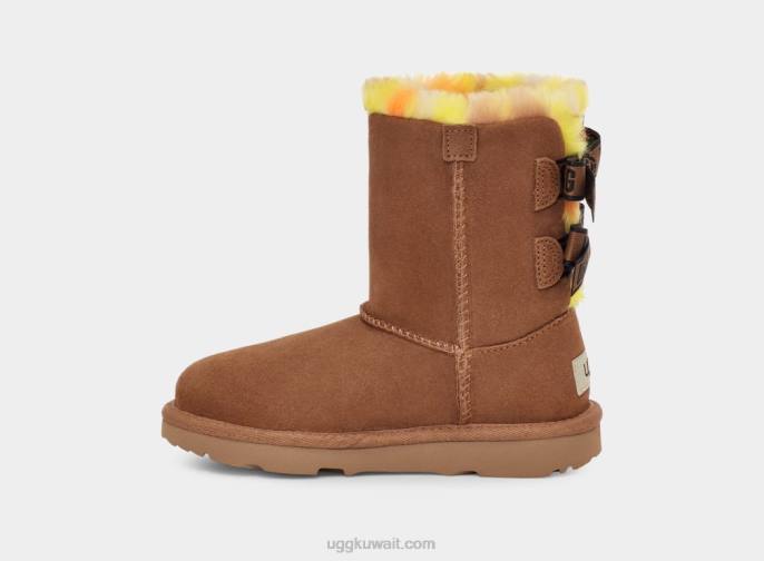 بيلي القوس منقوشة فاسق كستناء أطفال UGG 08HB1773