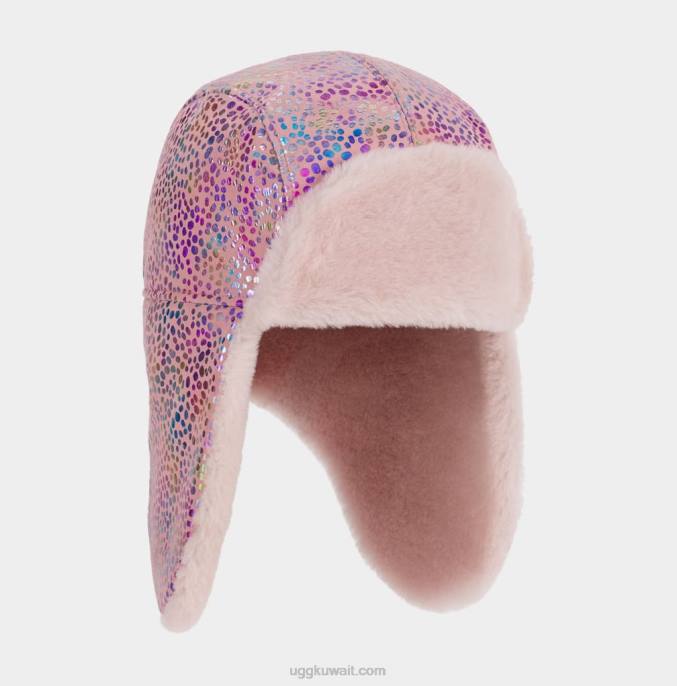 بريق نقطة صياد جلد الغنم البريق نقطة الوردي أطفال UGG 08HB1784