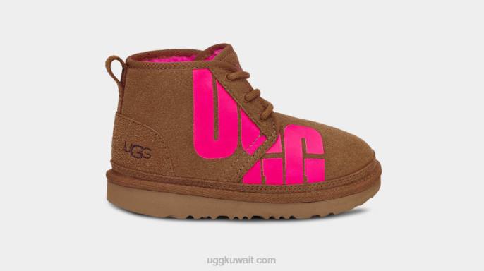 نيوميل تشوب كستنائي / وردي حلوى أطفال UGG 08HB1789