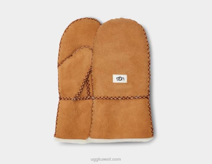 قفاز من جلد الغنم مع غرزة كستناء أطفال UGG 08HB1792