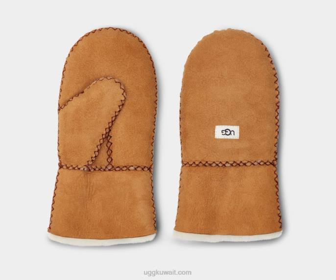 قفاز من جلد الغنم مع غرزة كستناء أطفال UGG 08HB1792