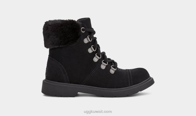 أزيل المسافر الطقس جلد الغزال الأسود أطفال UGG 08HB2333
