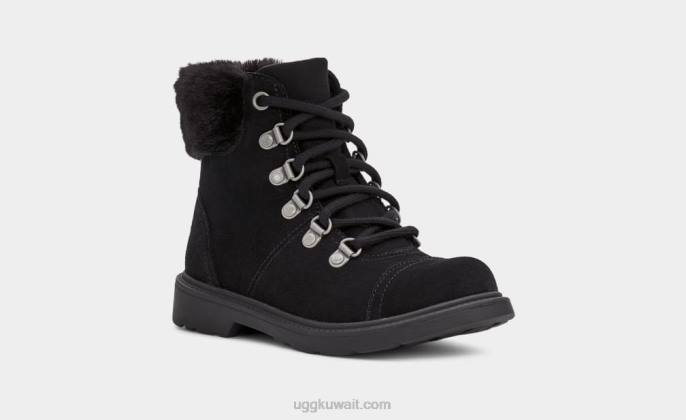 أزيل المسافر الطقس جلد الغزال الأسود أطفال UGG 08HB2333