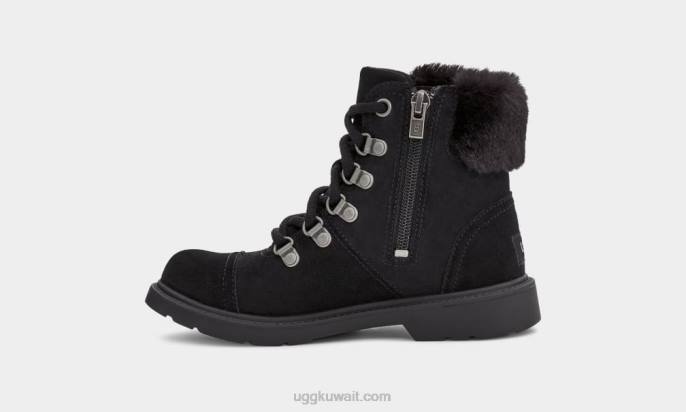 أزيل المسافر الطقس جلد الغزال الأسود أطفال UGG 08HB2333