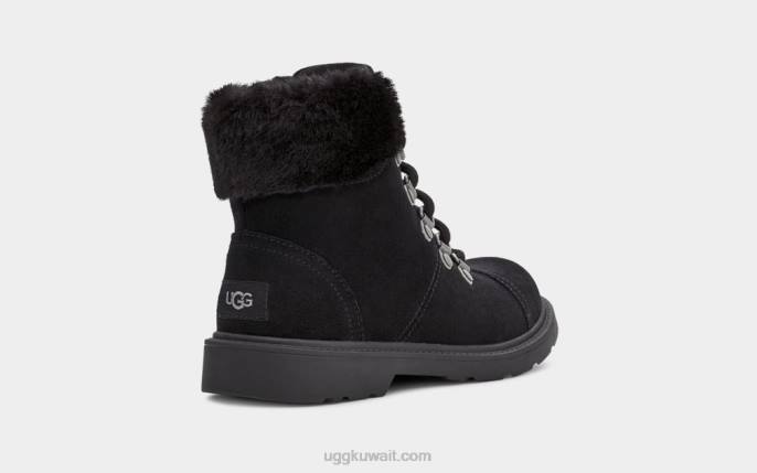 أزيل المسافر الطقس جلد الغزال الأسود أطفال UGG 08HB2333