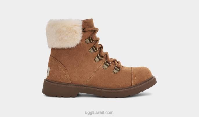أزيل المسافر الطقس سويدي الكستناء أطفال UGG 08HB2334