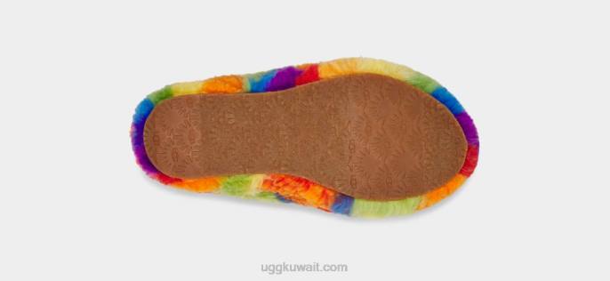 نعم شريحة زغب كالي الكولاج خطوط قوس قزح أطفال UGG 08HB262