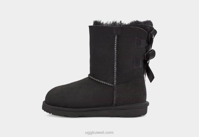 التمهيد bailey bow ii أسود أطفال UGG 08HB1712