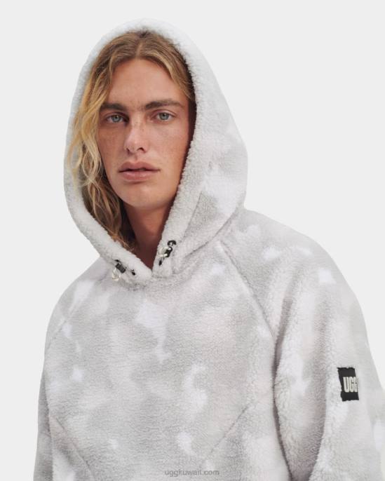 Dannen Sherpa هوديي الأبيض التمويه السلام الخشخاش رجال UGG 08HB270