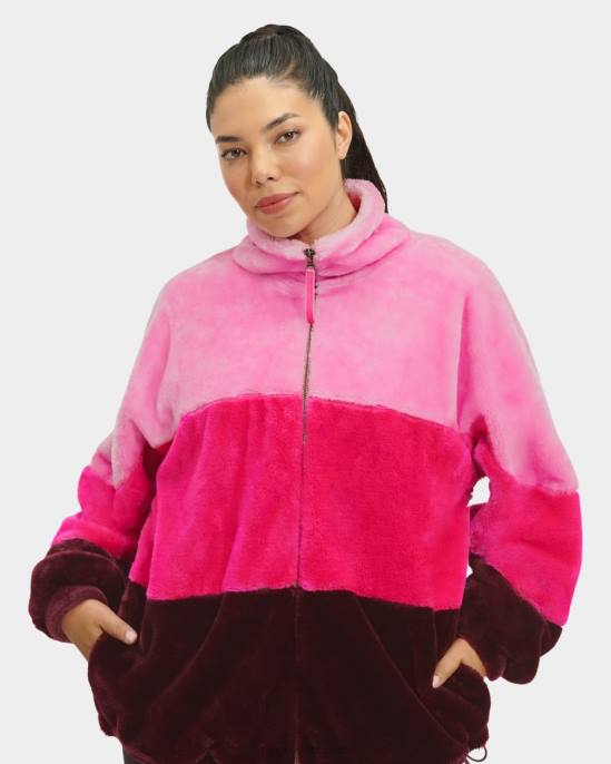 جاكيت من الفرو الصناعي من Elaina متعدد أحلام اليقظة نحيف UGG 08HB167