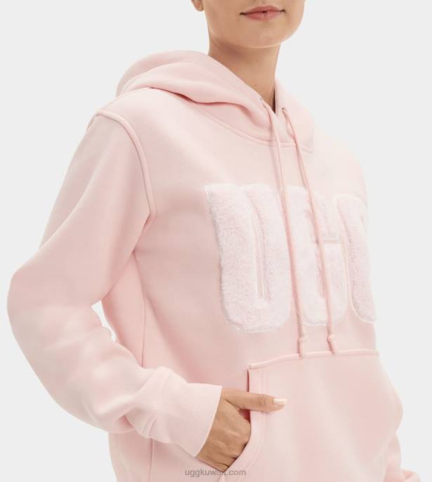هودي بشعار Rey Fuzzy زهرة اللوتس نحيف UGG 08HB902