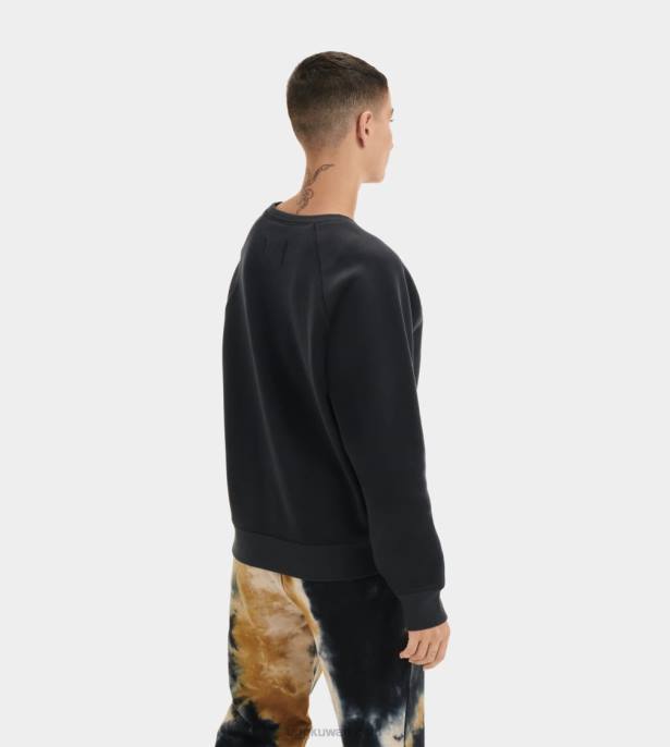 رقبة دائرية بشعار مادلين غامض أسود / كريم نحيف UGG 08HB1018