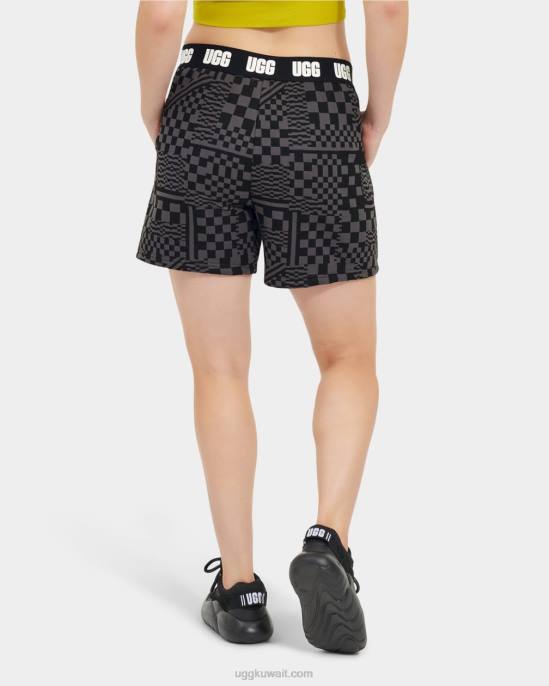 كريسي شيكات قصيرة فحص الفحم / الأسود نحيف UGG 08HB1053