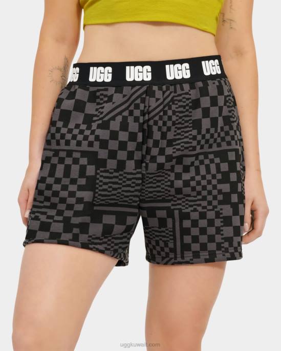 كريسي شيكات قصيرة فحص الفحم / الأسود نحيف UGG 08HB1053