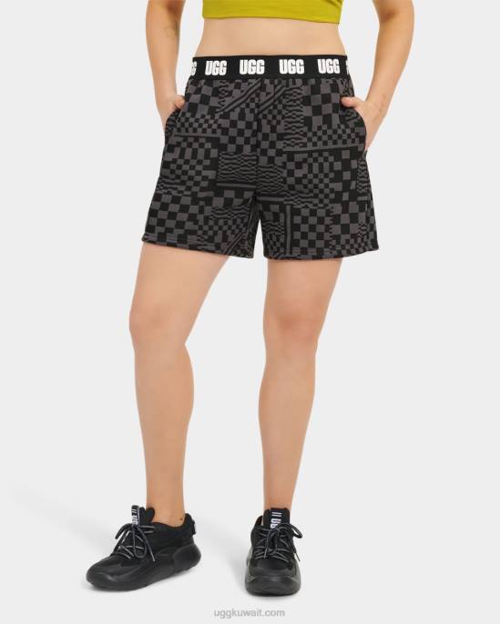 كريسي شيكات قصيرة فحص الفحم / الأسود نحيف UGG 08HB1053