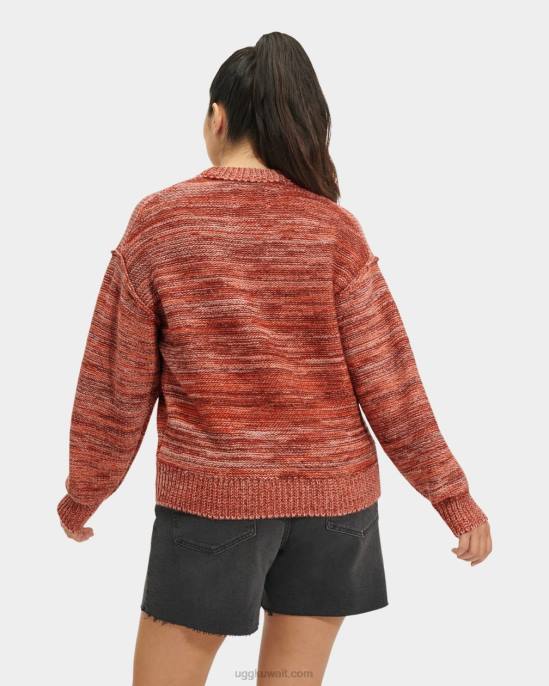 سترة أفيانا بياقة مستديرة سمك السلمون الوردي متعدد نحيف UGG 08HB1062