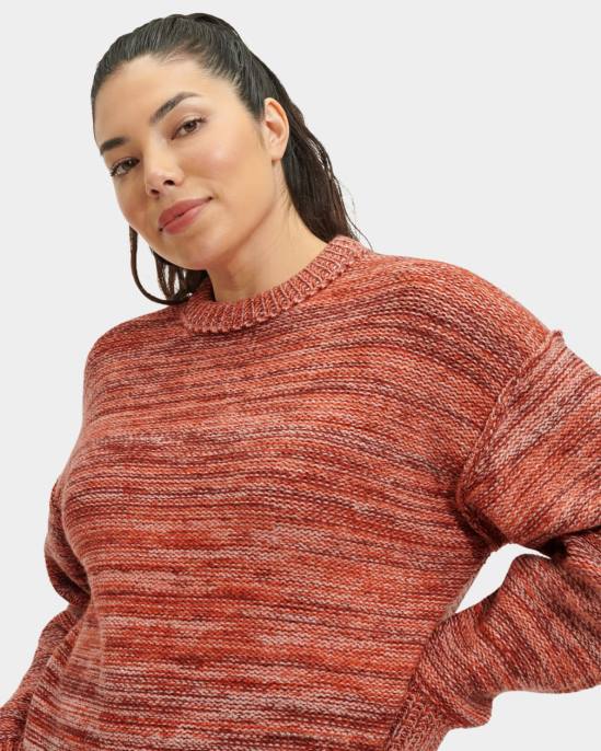 سترة أفيانا بياقة مستديرة سمك السلمون الوردي متعدد نحيف UGG 08HB1062