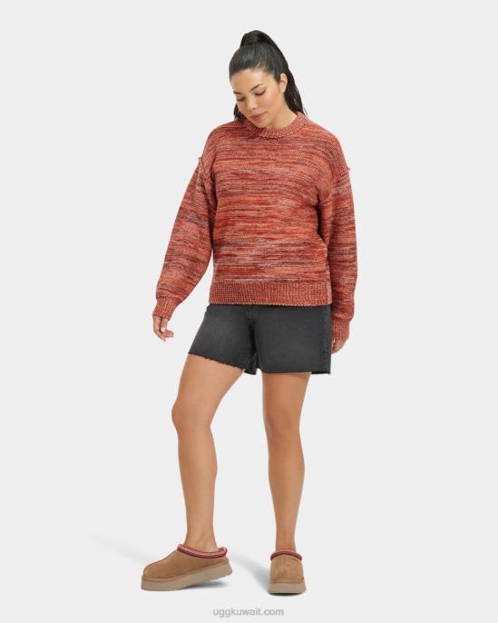 سترة أفيانا بياقة مستديرة سمك السلمون الوردي متعدد نحيف UGG 08HB1062