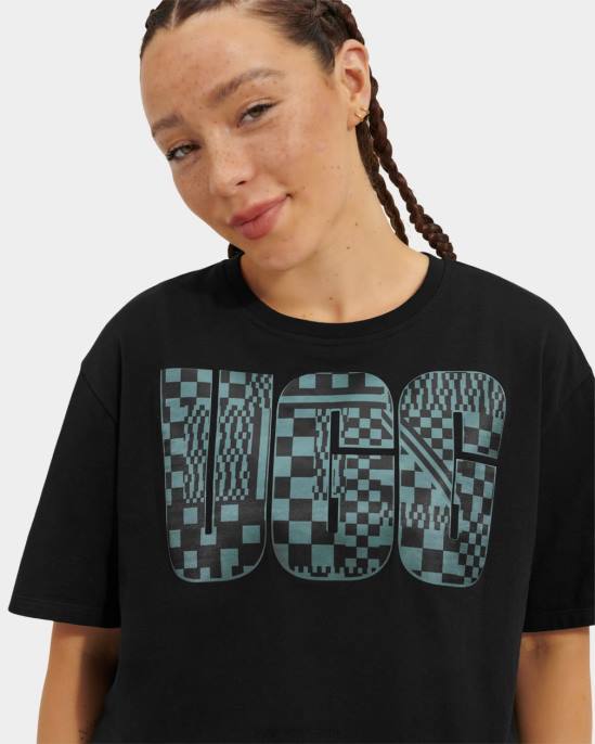 تي شيرت بثنية بشعار الماركة قطران نحيف UGG 08HB1083