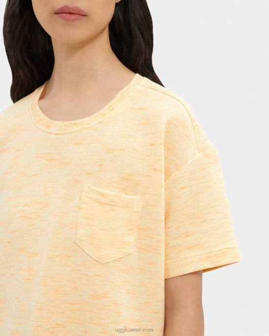 ناديا تي شيرت فستان مزيج مزيج النيون الأصفر نحيف UGG 08HB1106