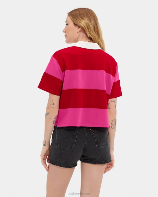 قميص بولو كيون الرجبي أحمر شفاه أحمر / وردي قرمزي نحيف UGG 08HB1150