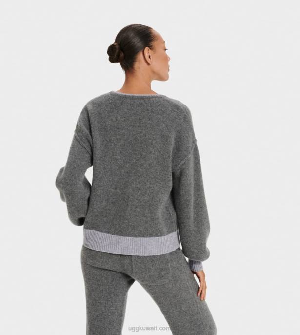 كنزة ريناتا من الكشمير المخلوط فحم نحيف UGG 08HB1158