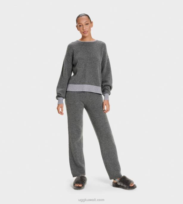 كنزة ريناتا من الكشمير المخلوط فحم نحيف UGG 08HB1158