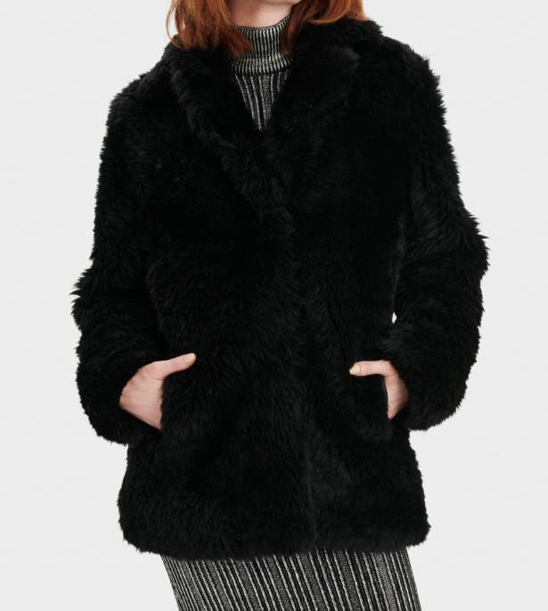 معطف قصير من ليانا أسود نحيف UGG 08HB1172