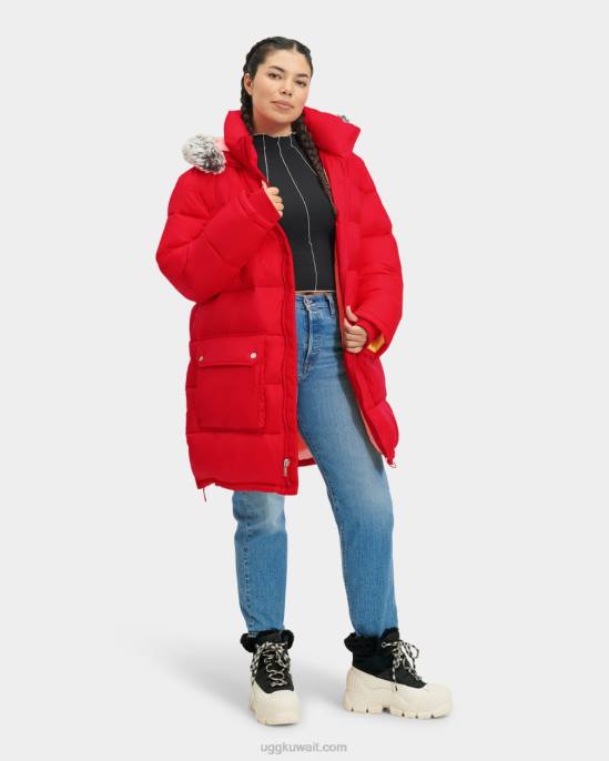 سترة منفوخة بطول متوسط يشعل نحيف UGG 08HB1177