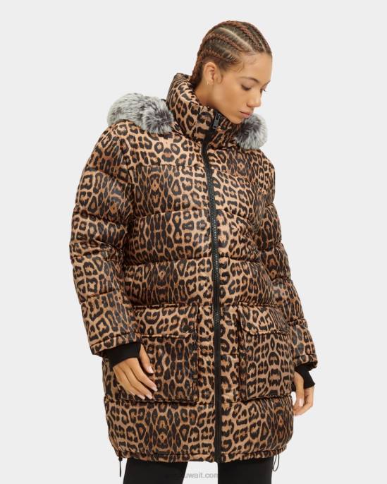 سترة منفوخة بطول متوسط فهد نحيف UGG 08HB1178