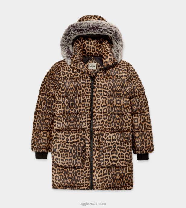 سترة منفوخة بطول متوسط فهد نحيف UGG 08HB1178