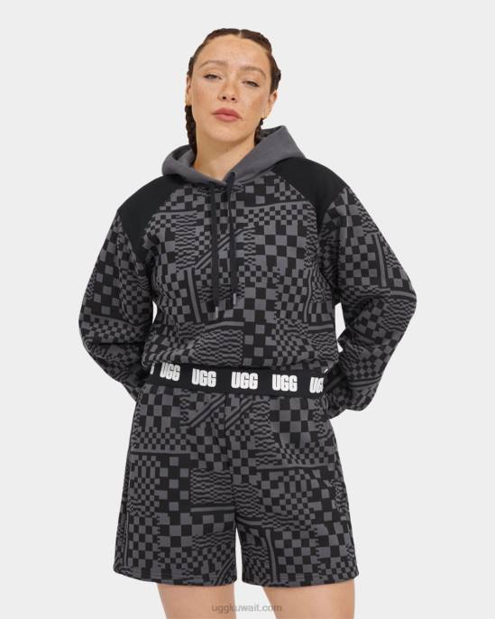 هوديي اقتصاص مالوري الشيكات فحص الفحم / الأسود نحيف UGG 08HB1236