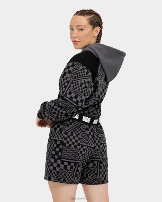 هوديي اقتصاص مالوري الشيكات فحص الفحم / الأسود نحيف UGG 08HB1236