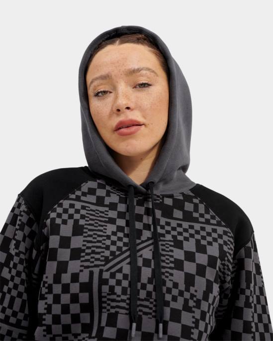 هوديي اقتصاص مالوري الشيكات فحص الفحم / الأسود نحيف UGG 08HB1236