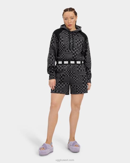 هوديي اقتصاص مالوري الشيكات فحص الفحم / الأسود نحيف UGG 08HB1236