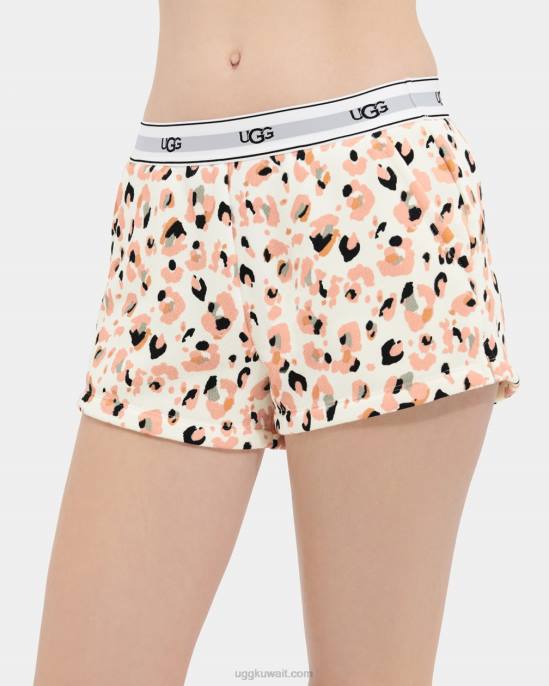 شورت ألبين كريم باللون الفهد نحيف UGG 08HB1285